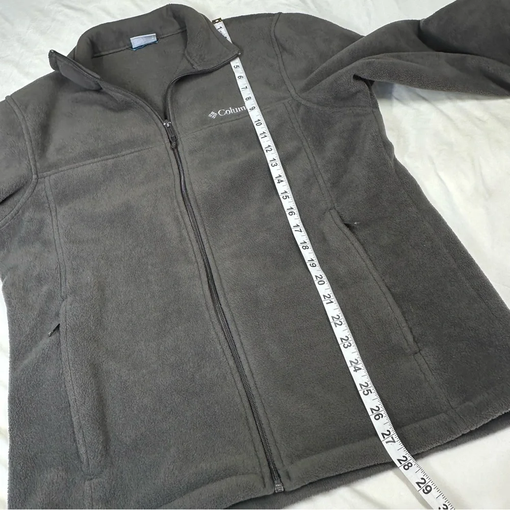 Columbia Jacket Men's Fleece Size Medium Full Zip Long Sleeve Outdoor Gray - Picture 12 of 12